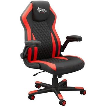 White Shark Игровое кресло Dervish-R, 16.8кг, 66см, 69см, 113-123см, PU, черный/красный, 50мм пластик, подлокотники (DERVISH-R)