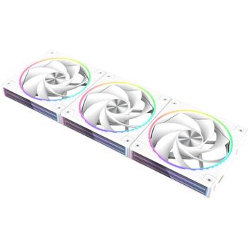 Zalman ventilators ZM-DF120R WHITE, 120mm, 2300RPM, 67.17CFM, 1.87mmH2O, 35.1dBA, ARGB, PWM, 2 lodīšu gultnis, apgrieztā lāpstiņa (ZM-DF120R WHITE)