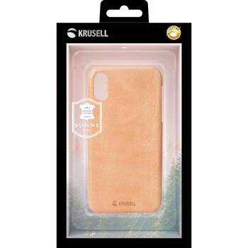 Krusell Sunne Cover Apple iPhone XR vintage nude, 61530, задняя крышка, кожзам, светло-коричневый, защита от царапин (61530)