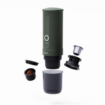 Outin портативная кофемашина A000002, 10W, 0.7kg, 20bar, 0.08l, 7500mAh, 92°C, 180s, USB, 12V, 24V, темно-зеленый, автоматическая (OutinNanoGreen)