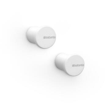 Brabantia MindSet крючок для полотенец 303425, 2 шт., алюминий, 30г, 2кг, скрытые крепления, для влажных помещений (303425)
