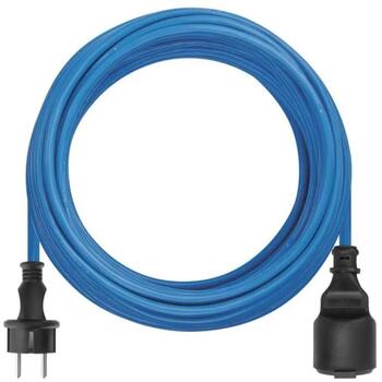 Emos Удлинитель P01510W, 10 м, синий, 250 В, 16 А, 1 розетка, IP44, PVC, защита от детей (P01510W)