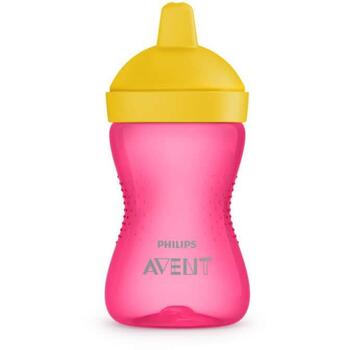 Philips Avent My Grippy учебная чашка SCF804/04, 300мл, 18мес+, розовая, защита от протекания, без BPA (SCF804/04)