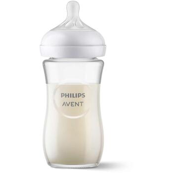 Philips Avent Natural Response стеклянная бутылочка SCY933/01, 240 мл, 1 шт., соска Flow 3, антиколиковая, без BPA (SCY933/01)