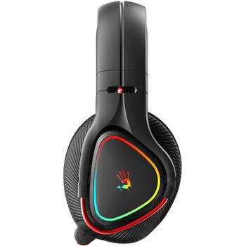 A4Tech Bloody MR710 A4TSLU47751, 2,4GHz, BT 5.3, 3,5mm, 340g, 105dB, 16Ω, 65h, USB-C, melna (A4TSLU47751)