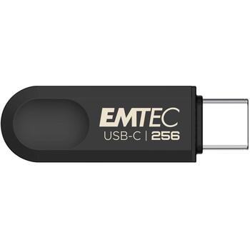 Emtec USB флешка ECMMD256GC28, 256GB, USB 3.2, 80Mbps, 20Mbps, черный, пластик (ECMMD256GC28)