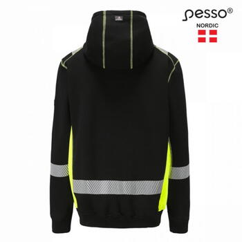 Pesso Hi-Vis куртка с капюшоном Jersey_HV JERSEY_HV-4XL, 4XL, черный/желтый, 65% хлопок/35% полиэстер, 300г/м² (JERSEY_HV-4XL)
