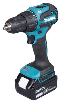 Akumulatora triecienurbjmašīna MAKITA 18V, BL, 13mm, 65 Nm, 1x3,0Ah, DC18WC, Plastic case (DHP490SF1J)