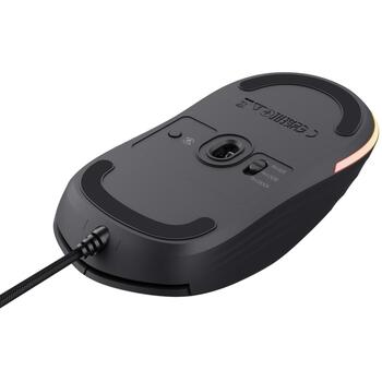 Trust USB optiskā pele GXT 925 REDEX II 25125, 10000 DPI, 6 pogas, 1.8m kabelis, melna krāsa, RGB apgaismojums (25125)