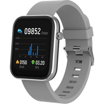 Denver Умные часы SW-182GR 116111000600, 1.7'', IP68, Bluetooth, 200mAh, датчик сердечного ритма, спортивный режим (116111000600)