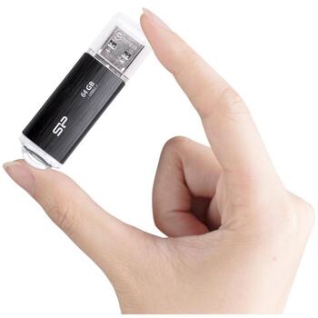 Silicon Power Blaze B02 флешка SP064GBUF3B02V1K, 64 ГБ, USB Type-A, 3.2 Gen 1, черная (SP064GBUF3B02V1K)