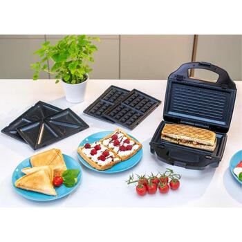 Zelmer Sviestmaižu tosteris ZSM7900 71404983P, 900 W, 2 šķēles, maināmās plāksnes, nepiedegošs pārklājums, aizslēdzams vāks (71404983P)
