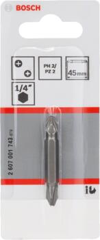 Dubultais skrūvgrieža uzg 1 gab., Urbjmašīnām/skrūvgriežiem DIVPUSĒJS SKRŪVGRIEŽA UZGALIS EXTRA HARD, 2607001743, BOSCH (2607001743)