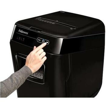 Fellowes Šrederis AutoMax 200M/4656301, Mikrogriešana 2x14 mm, 200 lapas, 32 L, P-5, Kredītkartes, Skavas (4656301)