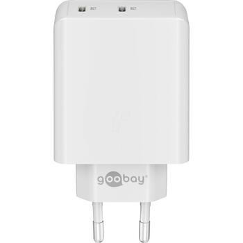 Goobay адаптер питания, 61758, 36 Вт, DC 5/9/12/15/20 В, 2x24 pin USB-C, Power Delivery (61758)