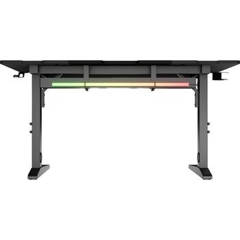 Genesis spēļu galds Holm 160 RGB NDS-2250, 160x75cm, 70-90cm, MDF, regulējams augstums, kabeļu pārvaldība, krūžu turētājs (NDS-2250)