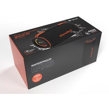 Tracer Bluetooth колонка TRAGLO47543, 40W, 8ч, IPX6, BT 5.3, AUX, MicroSD, USB-C, RGB подсветка (TRAGLO47543)