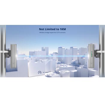 Ruijie RG-EST310 V2 bezvadu tilts, 5.8GHz, 867Mbps, 1km, 10dBi, IP54, 2x2 MIMO, PoE 24V, 4kV, -30°C līdz +55°C (RG-EST310 V2)