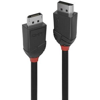 Lindy кабель DisplayPort 36490, 0.5 м, 30AWG, 21.6 Гбит/с, 4096x2160@60Hz, золотые контакты, PVC корпус (36490)