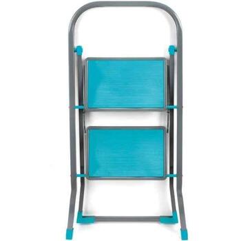 Beldray LA023957SPFEU7 2-ступенчатая лестница, 81см, 46.5см, 51см, 4.28кг, металл, нескользящие ступени, складная (LA023957SPFEU7)