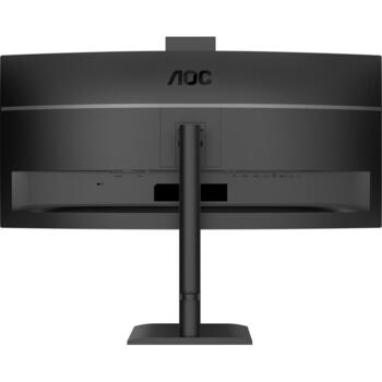 Aoc монитор CU34E4CW, 3440 x 1440, 120 Гц, 4 мс, 350 кд/м², 2xHDMI, USB-C, 90W PD, 5MP камера, KVM, черный (CU34E4CW)