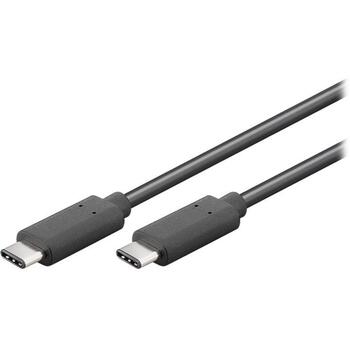 Goobay kabelis 67975, USB-C uz USB-C, 0.5 m, USB 3.2 GEN1, 3 A, 5 Gbit/s, melns, datu pārsūtīšanai, uzlādei (67975)