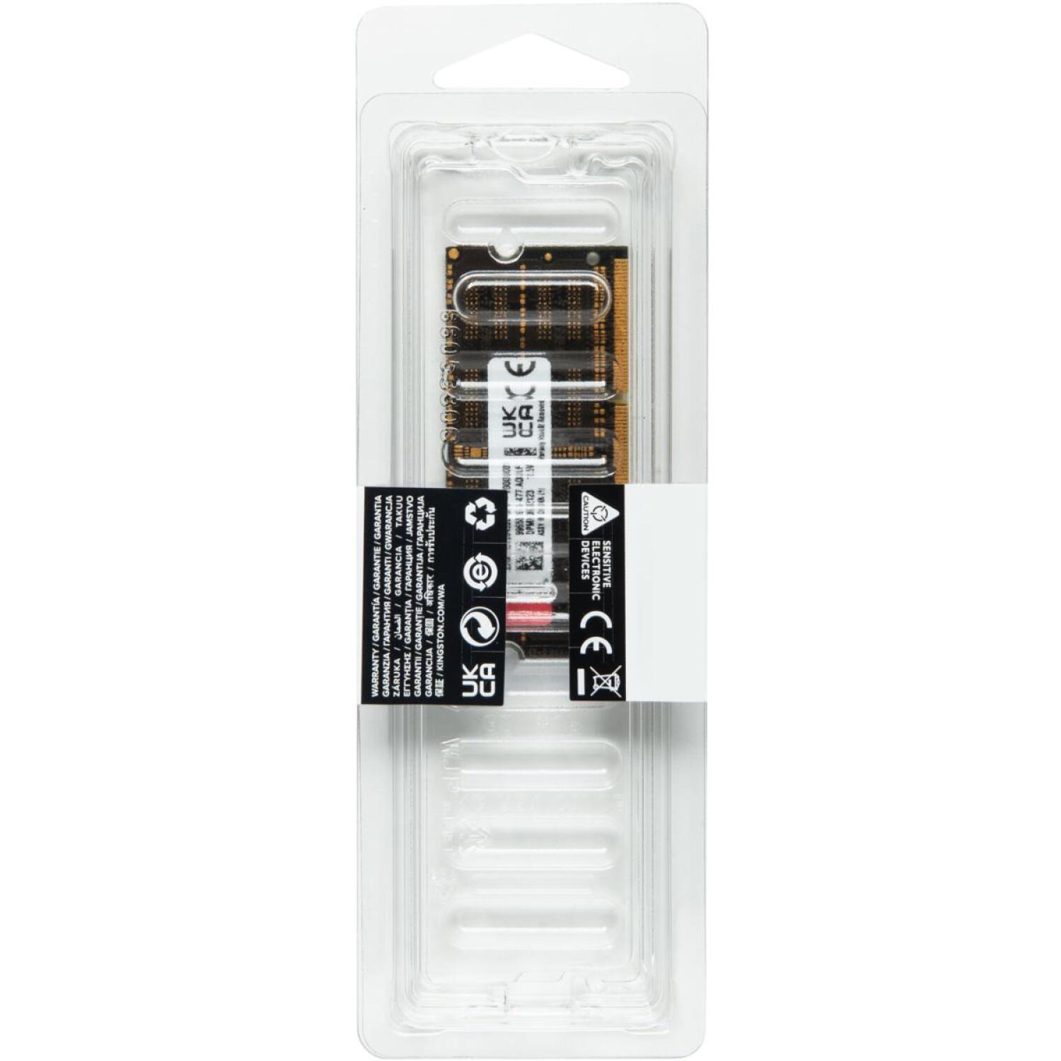 Kingston Fury Impact KF432S20IB/8, 8 ГБ, DDR4, 3200 МГц, SO-DIMM 260-pin, одноканальный, ODT, черная PCB, CL20 (KF432S20IB/8)