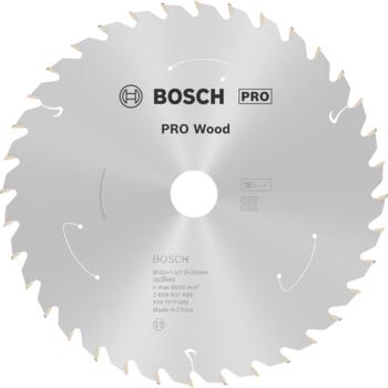 Standard for Wood 165x20/16x1.5/1.0x36T, Rokas ripzāģiem PRO WOOD CORDLESS RIPZĀĢA ASMENS, 2608837686, BOSCH (2608837686)