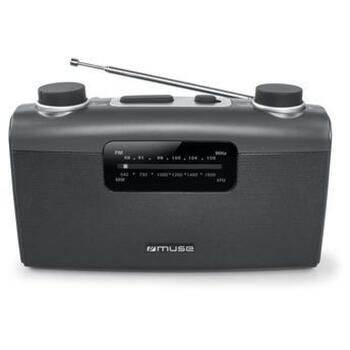 Muse Портативное радио M-058R, 230V, 4x1,5V LR14, FM/MW, AUX вход, выход для наушников, черный (M-058R)