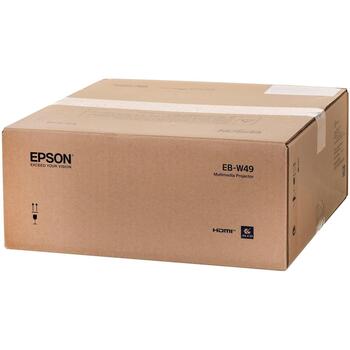 Epson проектор EB-W49 V11H983040, 3800 ANSI люмен, WXGA (1280x800), 3LCD, белый, 1 лампа, 2 HDMI, 1 USB 2.0 (V11H983040)