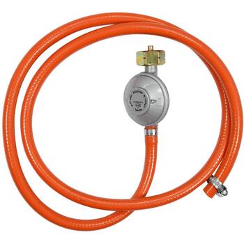 Vorel Gāzes regulators un šļūtene 99671, 1.5 m, propāna-butāns, 37 mbar, 9 mm, 2.5 mm, 4 MPa, 1 MPa, EFV, termiskais drošinātājs (99671)