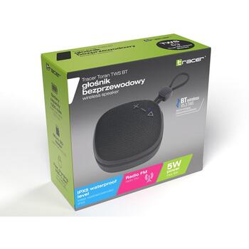 Tracer Портативная Bluetooth колонка TRAGLO47617, 5W, 1200mAh, Bluetooth 5.3, FM радио, IPX5 (TRAGLO47617)