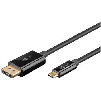 Goobay USB-C к DisplayPort кабель 75704, 1 м, 4K при 60 Гц, до 21.6 Гбит/с, DisplayPort MST, USB 3.1 (75704)