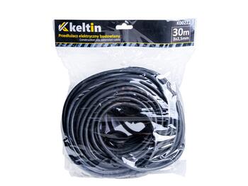 Geko удлинитель силового кабеля K00222, 30м, 3x2.5мм², 1x16A 230V 50Hz, IP44, черный, заземление, резиновая вилка (K00222)