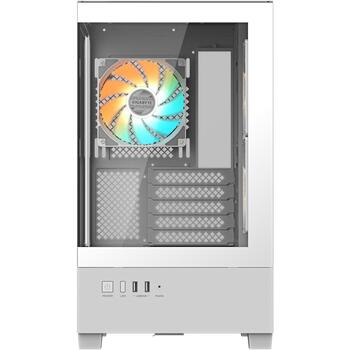 Gigabyte Корпус GB-C201PI, Midi Tower, 2x USB 3.0, 3x ARGB вентиляторов, поддержка радиатора 360mm, белый цвет (GB-C201PI)