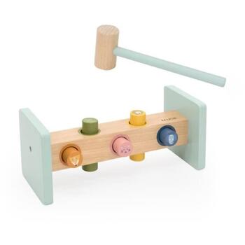 Trixie деревянная игрушка-стучалка с молотком 36-269, 24x10x10 см, 18m+, FSC MDF, бук (36-269)