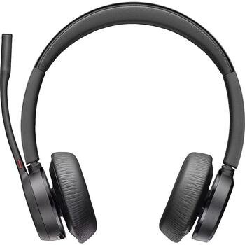 Poly bezvadu austiņas Voyager 4320 UC 77Y99AA, 50m, 24h, Bluetooth, USB-A, melna (77Y99AA)