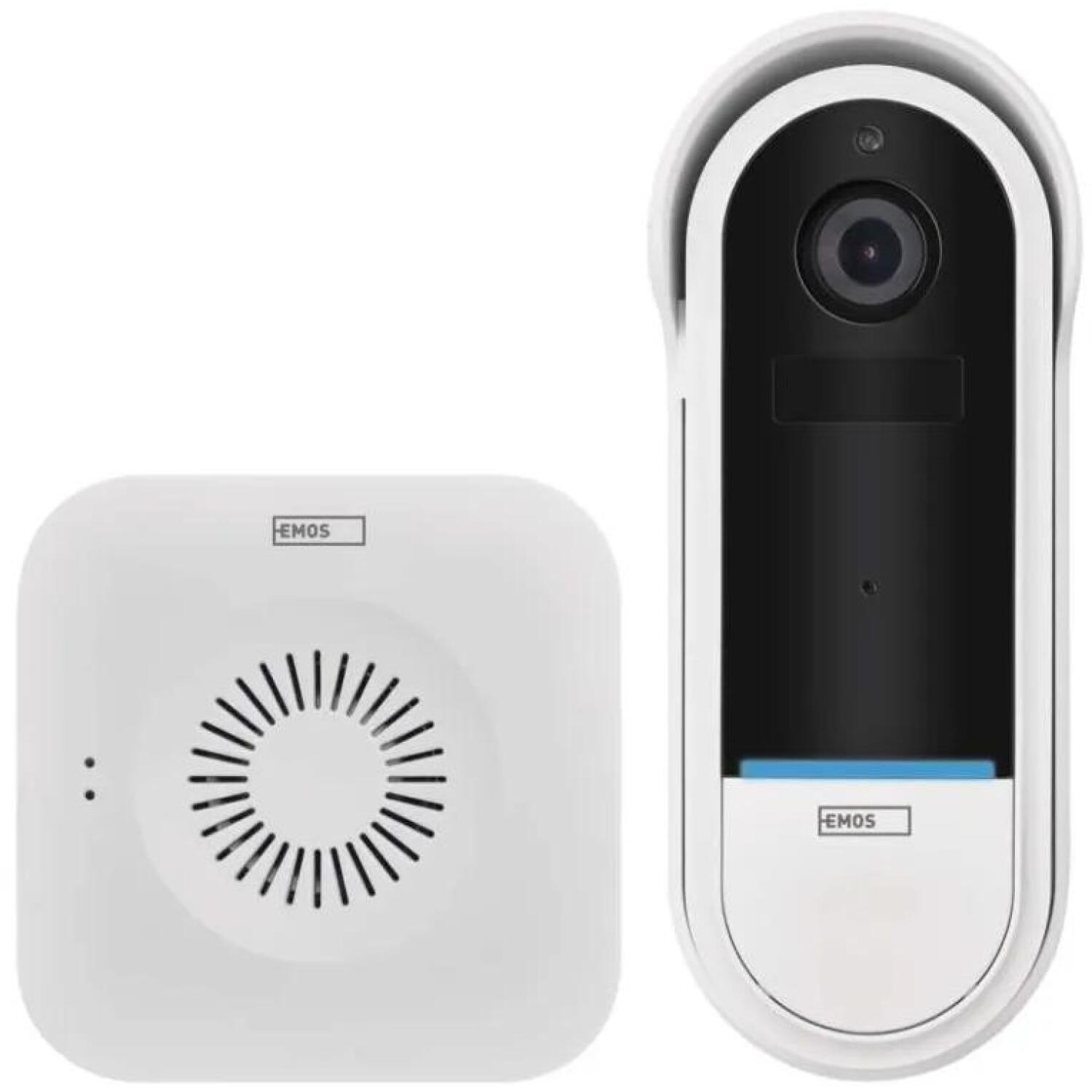 Emos Умный дверной звонок IP-15S H4032, 6700 мАч, IP65, 135°, 1080p, двусторонняя связь, ночное видение (H4032)