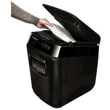 Fellowes Šrederis AutoMax 200M/4656301, Mikrogriešana 2x14 mm, 200 lapas, 32 L, P-5, Kredītkartes, Skavas (4656301)