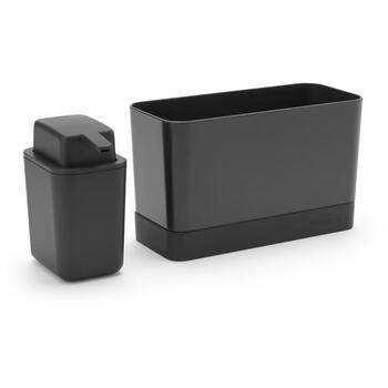 Brabantia органайзер для кухонных принадлежностей с дозатором для мыла 302602, 250мл, тёмно-серый (302602)