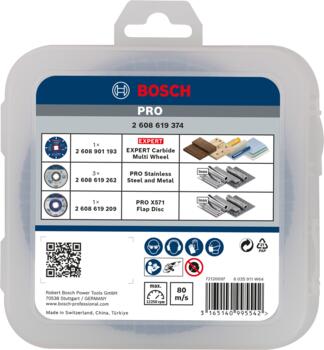 X-LOCK Starter Kit 125 mm komplekts, Mazām leņķa slīpmašīnām PRO CUTTING AND GRINDING SET, 2608619374, BOSCH (2608619374)