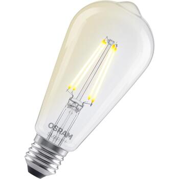 Osram светодиодная лампа SMART+ MATTER Classic Edison 60 827 E27, 6 Вт, E27, 806 лм, 2700 К, 220-240 В, Wi-Fi, Matter, диммируемая (4099854530043)