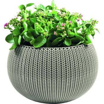 Keter Cozy M puķu pods ar piekāršanas komplektu, 29202379506, 1.1kg, 36x36x22.5cm, UV izturīgs, drenāža (29202379506)