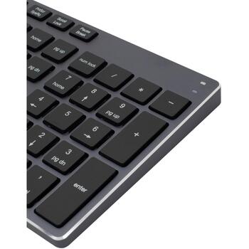 Sbox WK-131/US беспроводная клавиатура, мембранная, 2.4GHz, USB A приемник, 106/107 клавиш, US раскладка, алюминий, 1м кабель (WK-131/US)