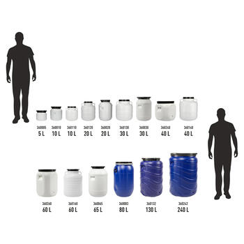 Browin бочка 360160, 60L, 40см, 40см, 55см, 1.72кг, 20см, белый цвет, ручки, HDPE пластик (360160)