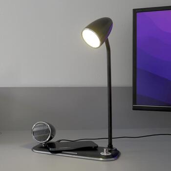 Tellur Nostalgia беспроводное настольное зарядное устройство, Bluetooth динамик, настольная лампа TLL151361, 15W, 5W, 2W (TLL151361)