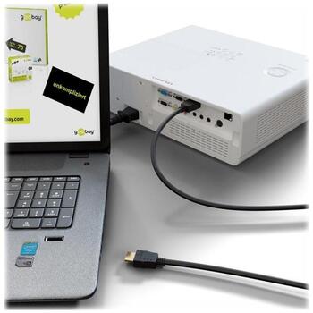 Goobay HDMI кабель 41082, 1м, поддержка 8K, черный, круглый, HDMI мужской разъем (41082)