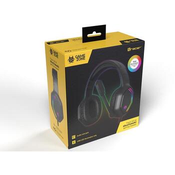 Tracer Наушники Gamezone GZ X3 TRASLU47534, 2м, 32Ω, 20-20000Гц, RGB подсветка, фиксированный микрофон, стерео (TRASLU47534)