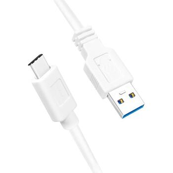 LogiLink USB кабель CU0175, 1,5 м, USB 3.2 Gen 1, 5 Гбит/с, 3 А, USB-C - USB-A, белый (CU0175)