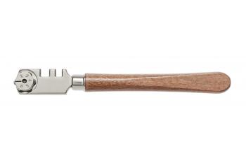 Hogert stikla griezējs HT3B670, 130mm, 6x maināmi karbīda asmeņi, regulējams griešanas dziļums, misiņa laušanas zobi (HT3B670)